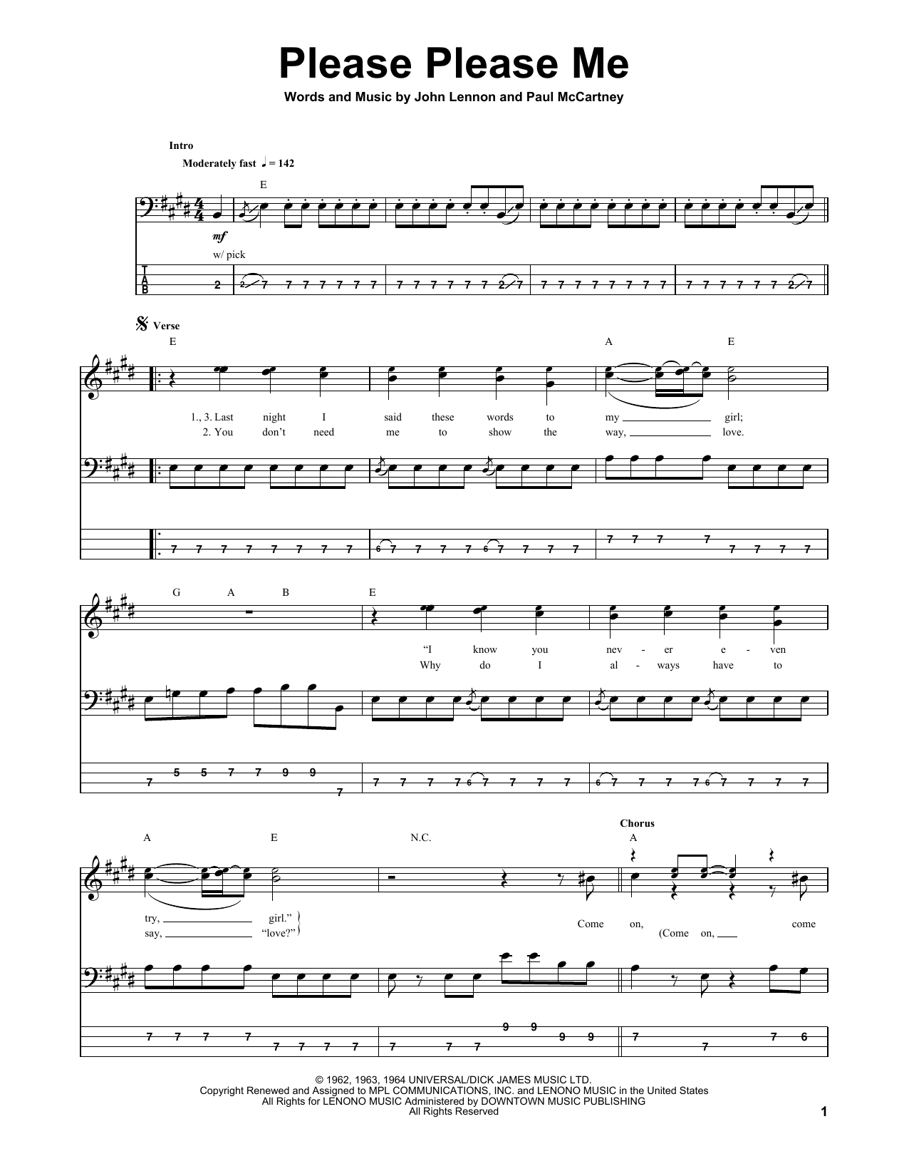 Produktgalerie: Seite 1 von 1 Please Please Me, The Beatles, E-Bass