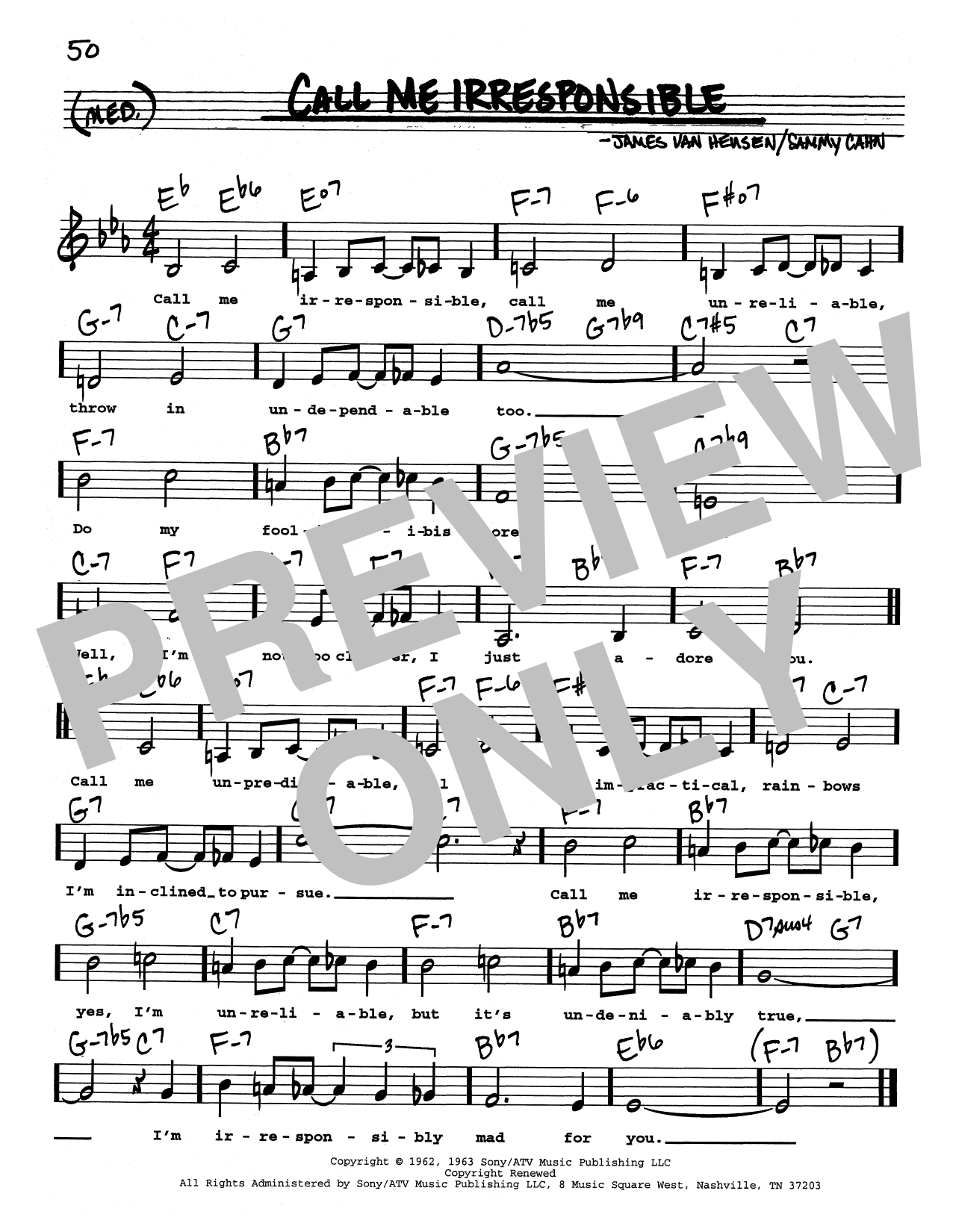 Produktbild zu: Call Me Irresponsible (Low Voice)