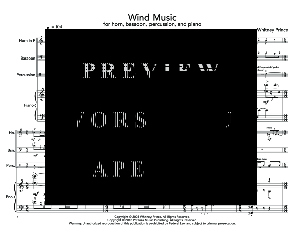 gallery: Wind Music, , (horn in F, bassoon, percussion and piano)