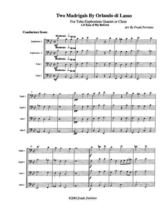 Produktbild zu: Two Madrigals Orlando Di Lasso
