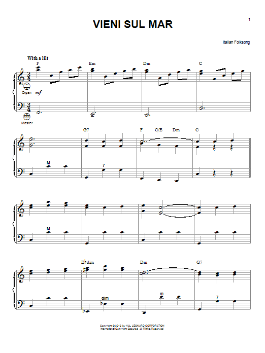 Produktgalerie: Seite 1 von 1 Vieni Sul Mar, Italian Folk Song, Akkordeon