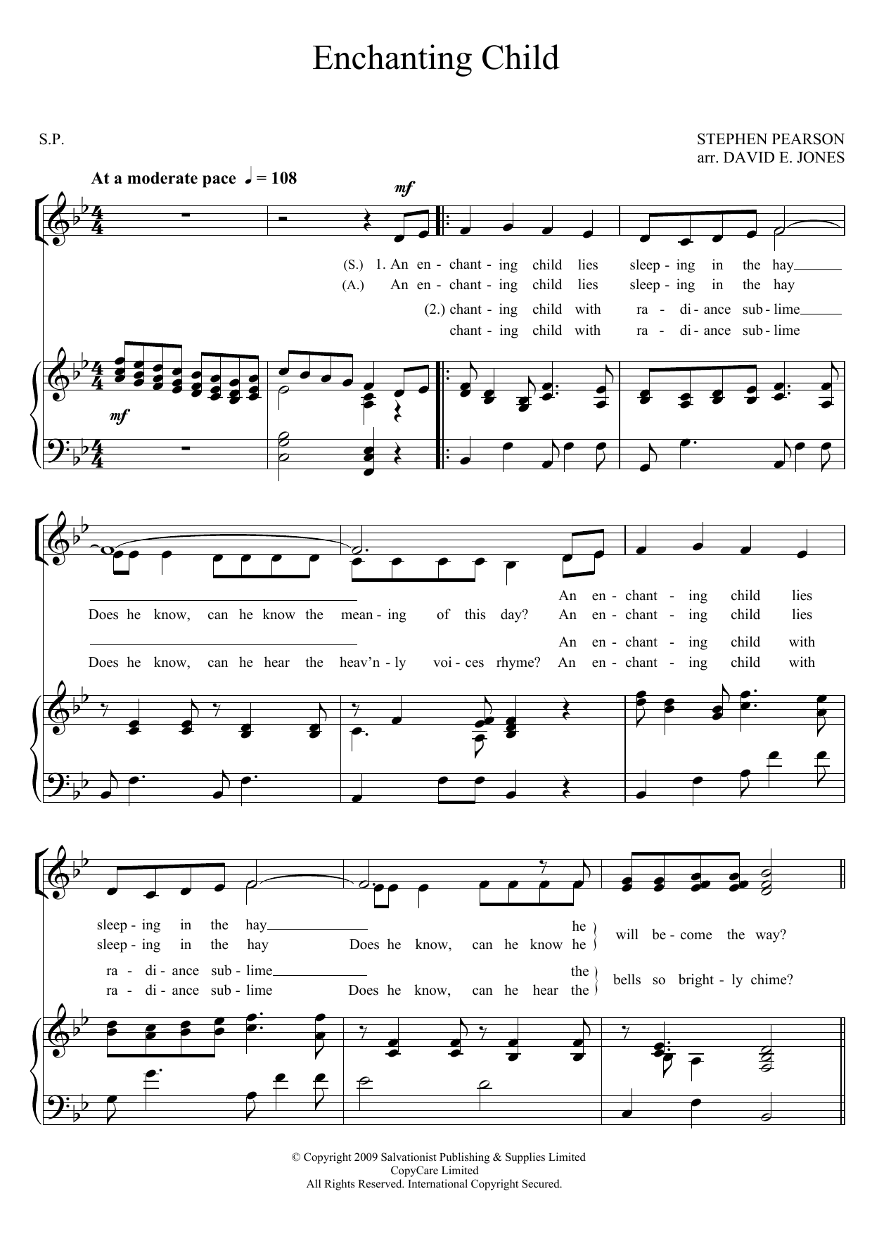 Produktgalerie: Seite 1 von 1 Enchanting Child, The Salvation Army, Gesang, Gitarre, Klavier
