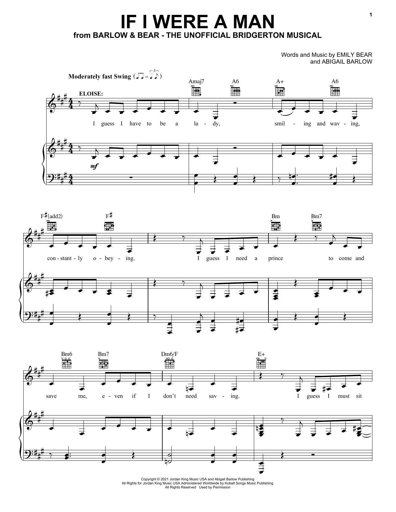 Produktbild zu: If I Were A Man (from The Unofficial Bridgerton Musical)