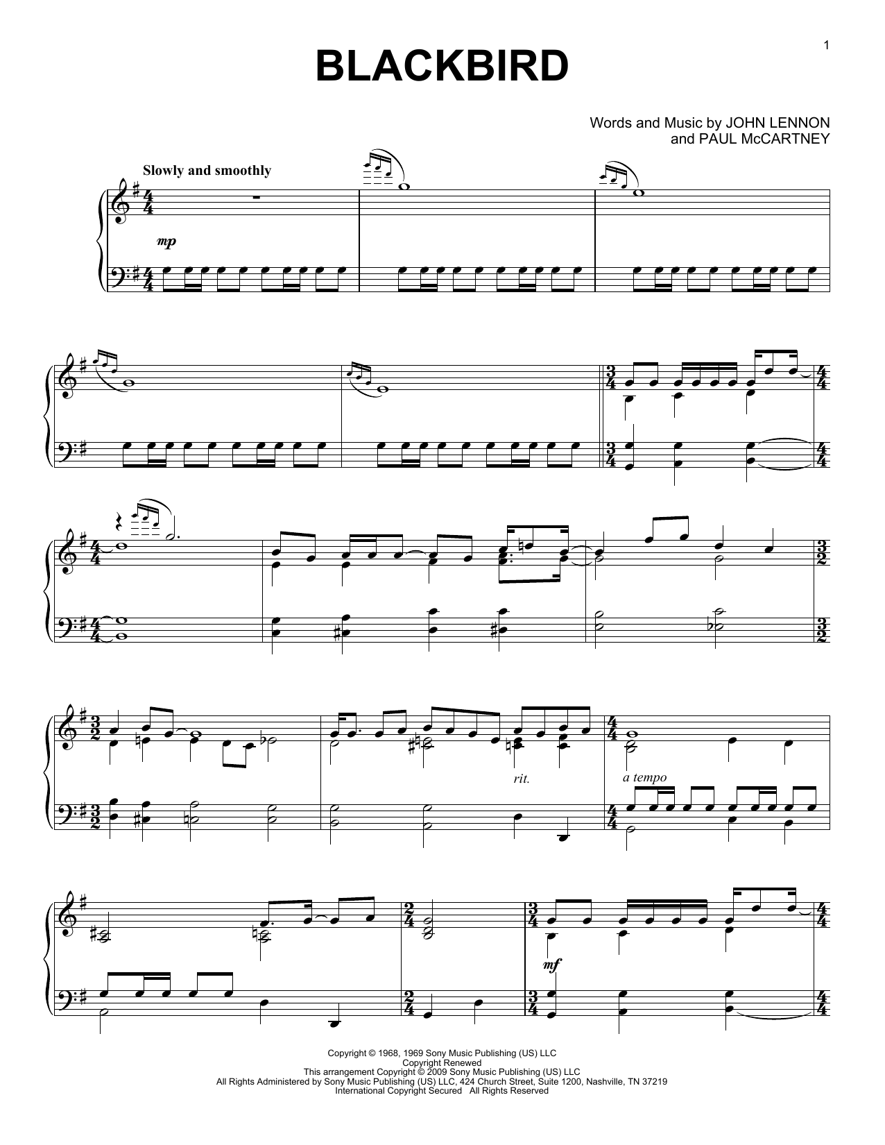 Product gallery: Page 1 of 1 Blackbird, The Beatles