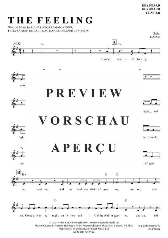 Product gallery: Page 2 of 4 The Feeling, Frequencies, Lost, (Keyboard)