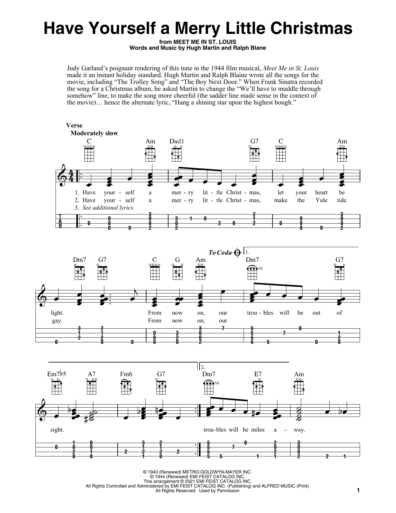 Product gallery: Page 1 of 1 Have Yourself A Merry Little Christmas (arr. Fred Sokolow), Hugh Martin
