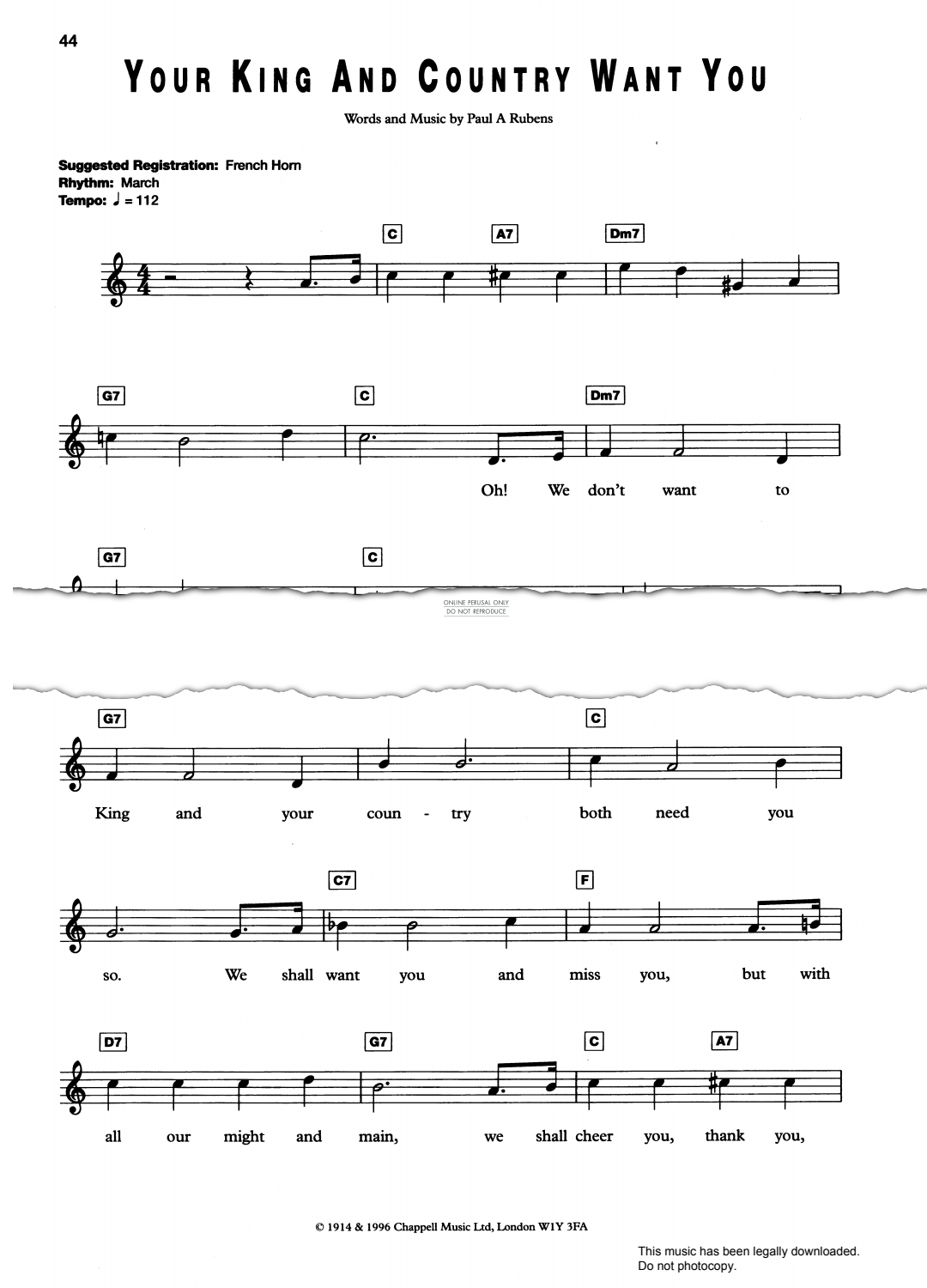 Product gallery: Page 1 of 1 Your King And Country Want You, Paul Rubens