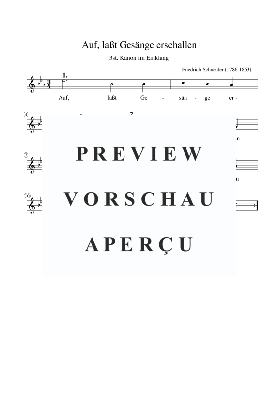 gallery: Auf, laßt Gesänge erschallen, , Kanon 3-stimmig