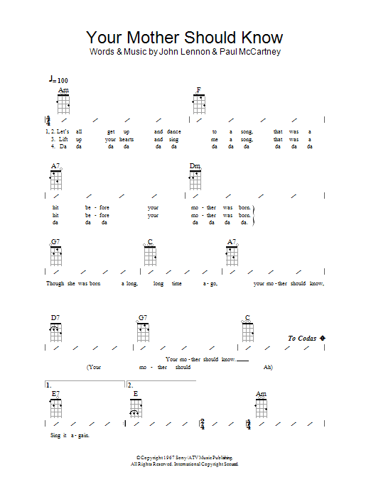 Product gallery: Page 1 of 1 Your Mother Should Know, The Beatles