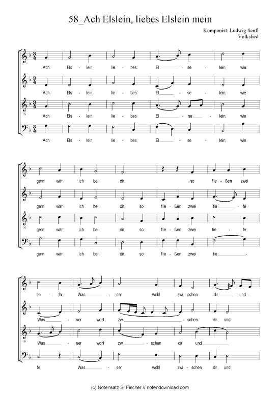 Produktbild zu: Ach Elslein, liebes Elslein mein Ludwig Senfl Volkslied