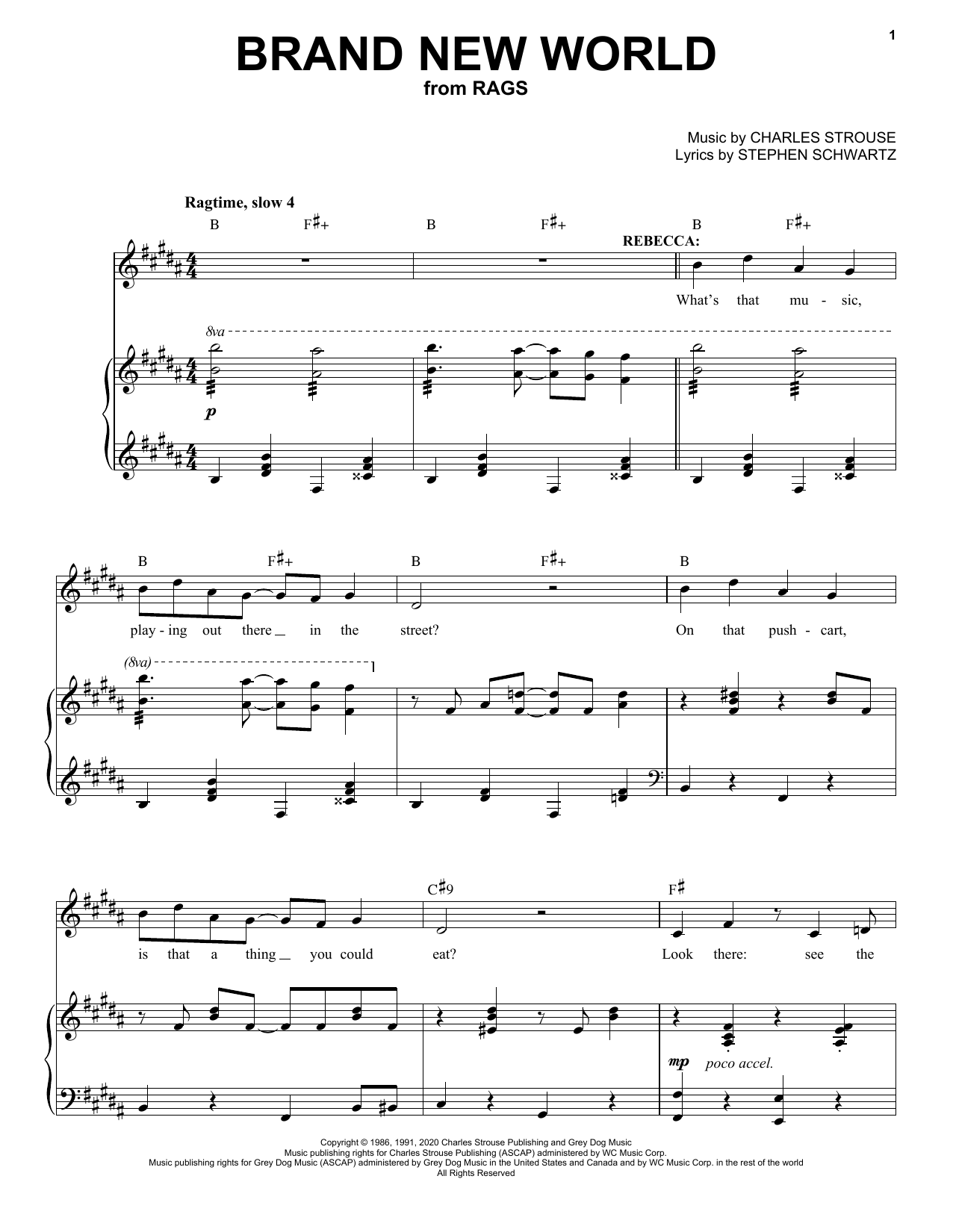 Produktbild zu: Brand New World (from Rags: The Musical)