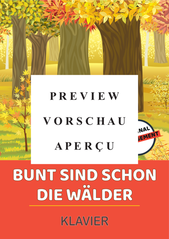 gallery: Bunt sind schon die Wälder , , Klavier Solo