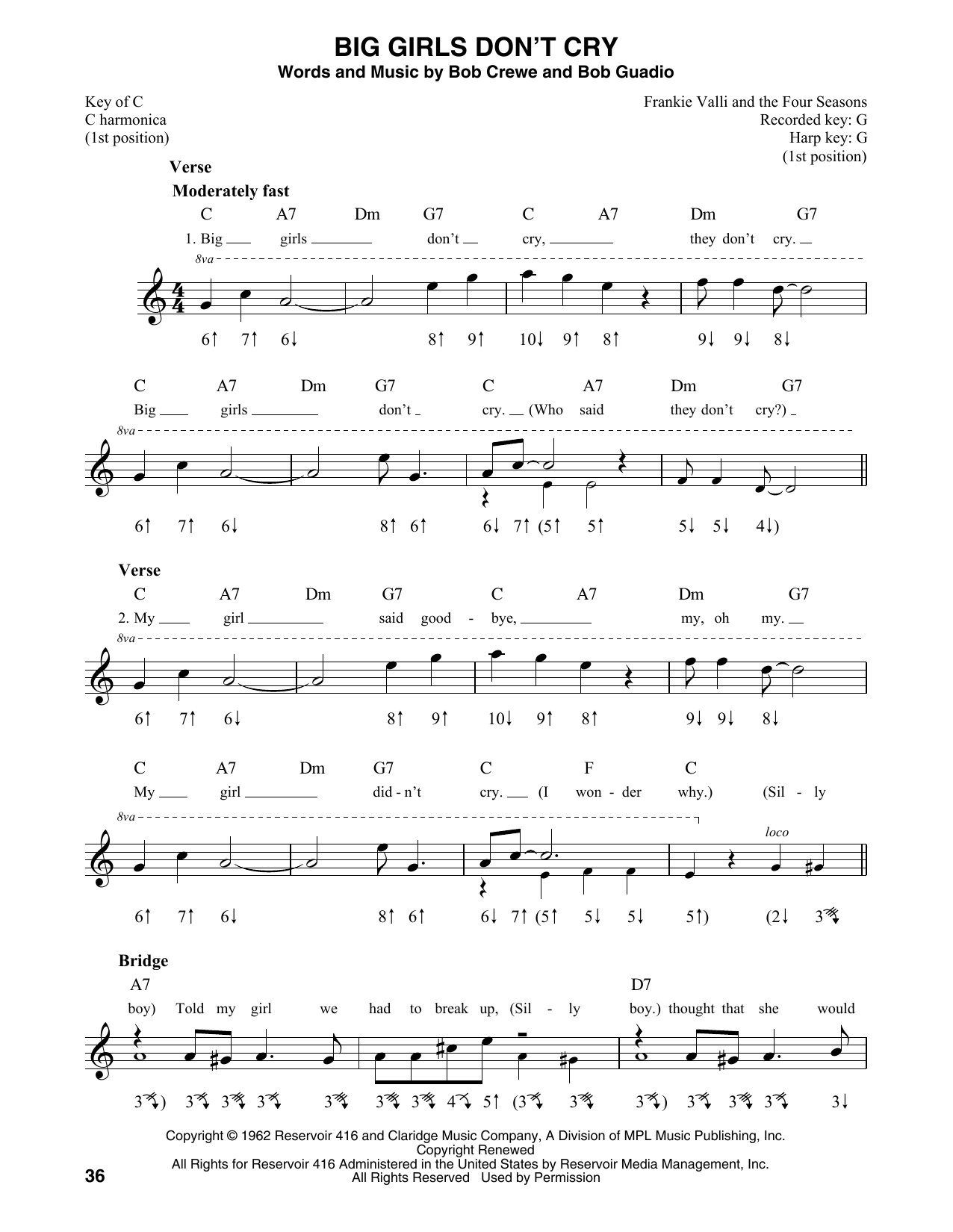 Product gallery: Page 1 of 1 Big Girls Don't Cry, The Four Seasons