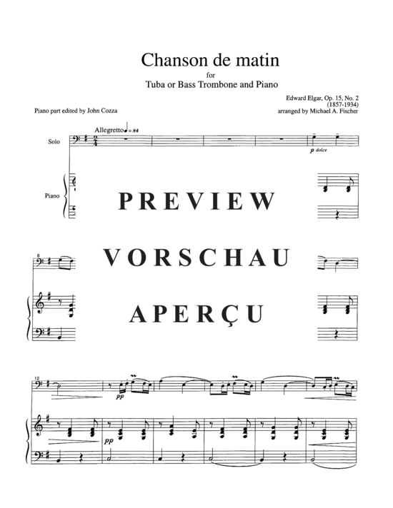 Product gallery: Page 4 of 11 Chanson de Matin , , (tuba + piano)