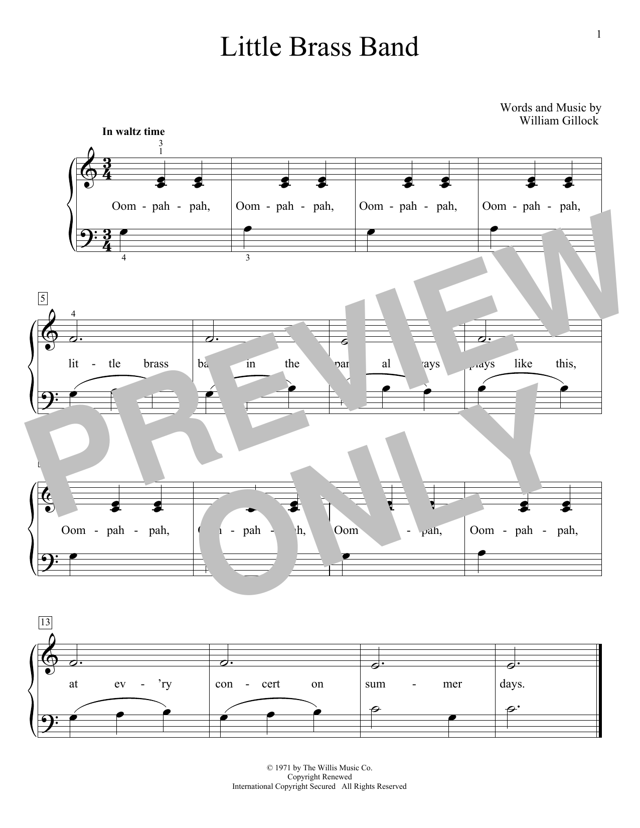 Produktgalerie: Seite 1 von 1 Little Brass Band, William Gillock, Klavier