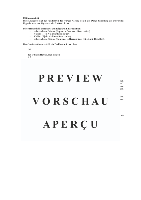 gallery: Ich will den Herrn loben allezeit, , (Sopran, Violine und Continuo)