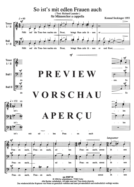 Product gallery: Page 2 of 5 So ists mit edlen Frauen auch  , , (male choir)