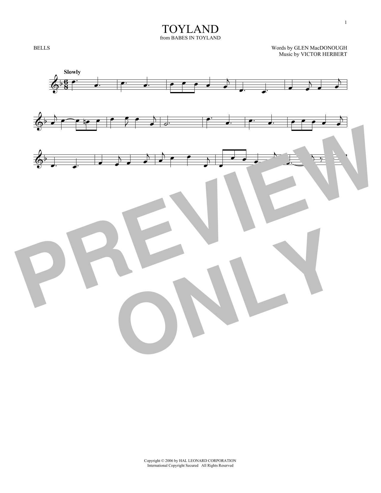 Produktgalerie: Seite 1 von 1 Toyland, Victor Herbert, Percussion