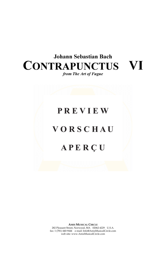Produktgalerie: Seite 2 von 18 Contrapunctus 6 aus Kunst der Fuge , , (Concert Band)