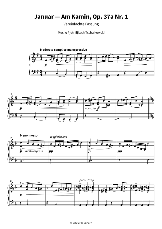Product gallery: Page 1 of 6 Januar — Am Kamin - Vereinfachte Fassung, , Piano Solo