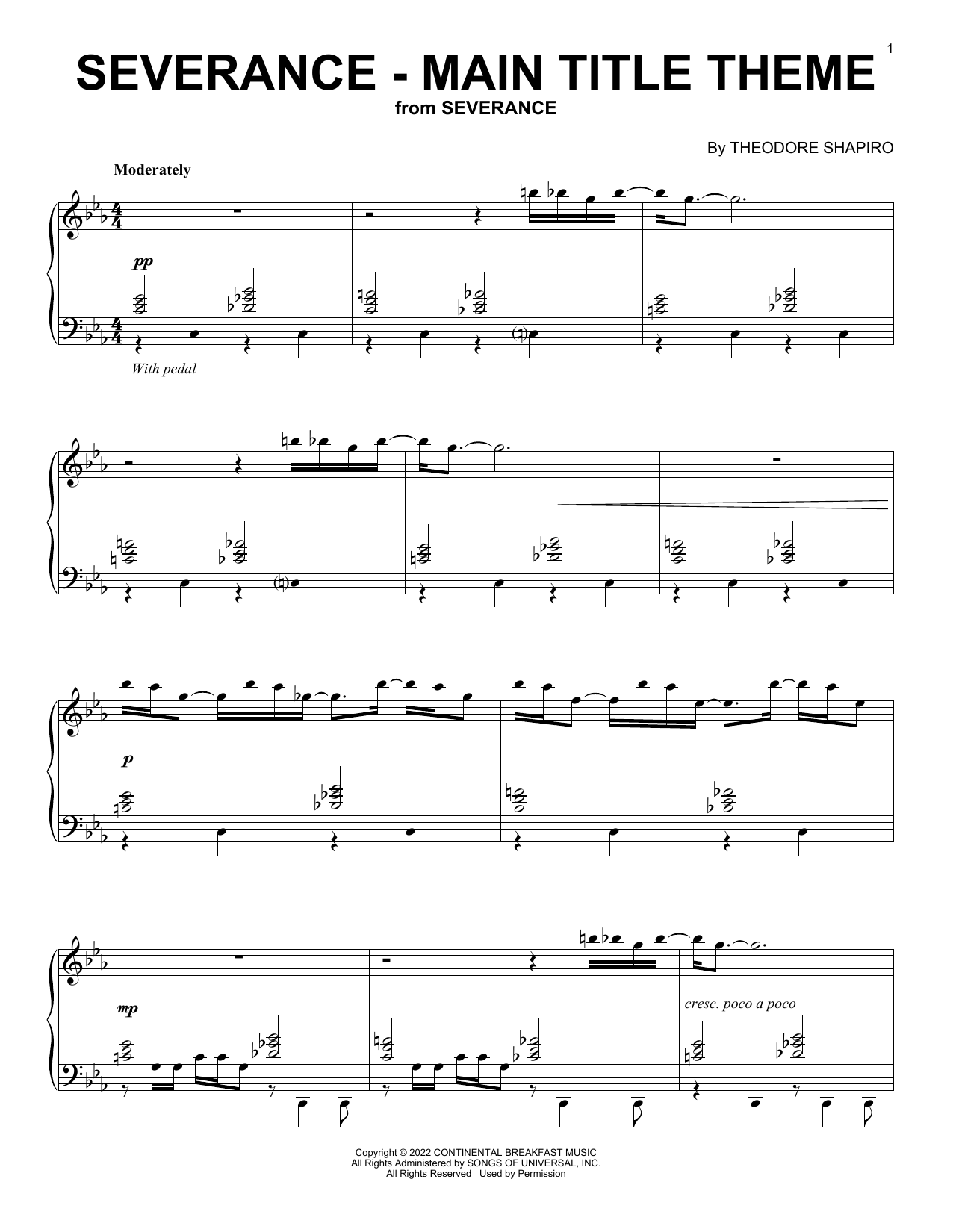 Product gallery: Page 1 of 1 Severance - Main Title Theme, Theodore Shapiro