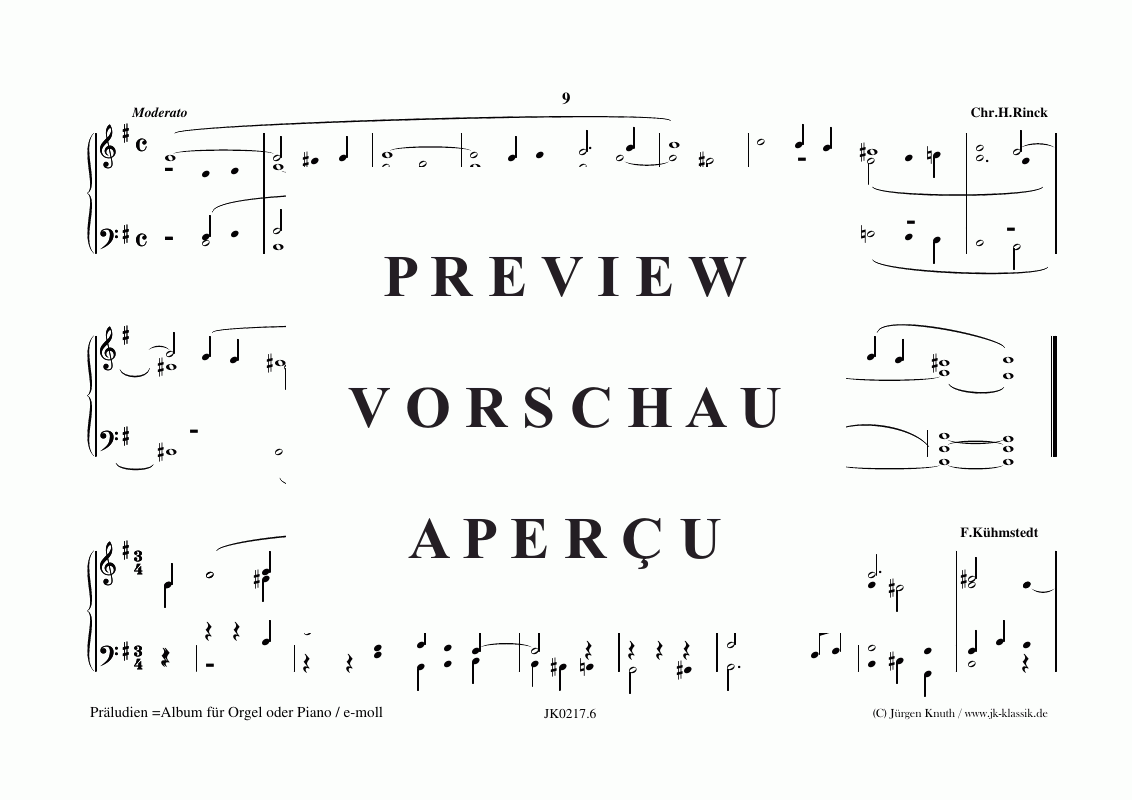 Product gallery: Page 7 of 11 Präludien E-Moll , , (organ/piano solo)
