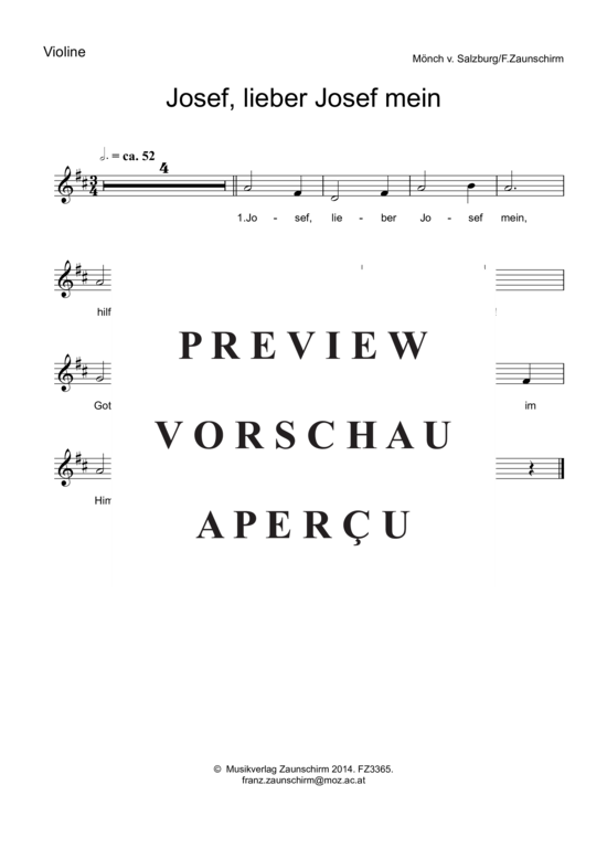 Product gallery: Page 3 of 4 Josef, lieber Josef mein , , (violin + piano)