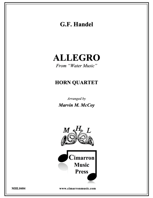 cover: Allegro from Water Music, , Horn Quartet