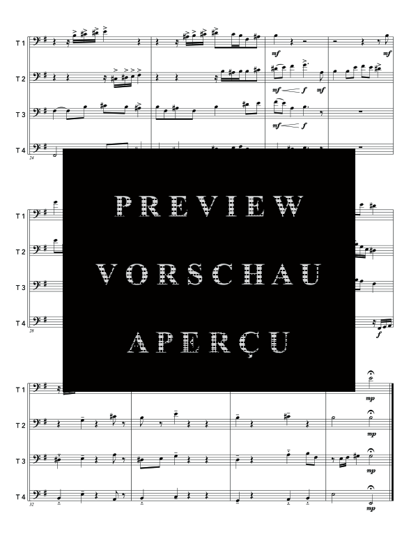 Product gallery: Page 9 of 11 Praelude and Fughetta, , (Quartet trombone)