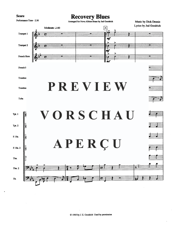 Produktgalerie: Seite 3 von 11 Recovery Blues, , Blechbläser Quintett