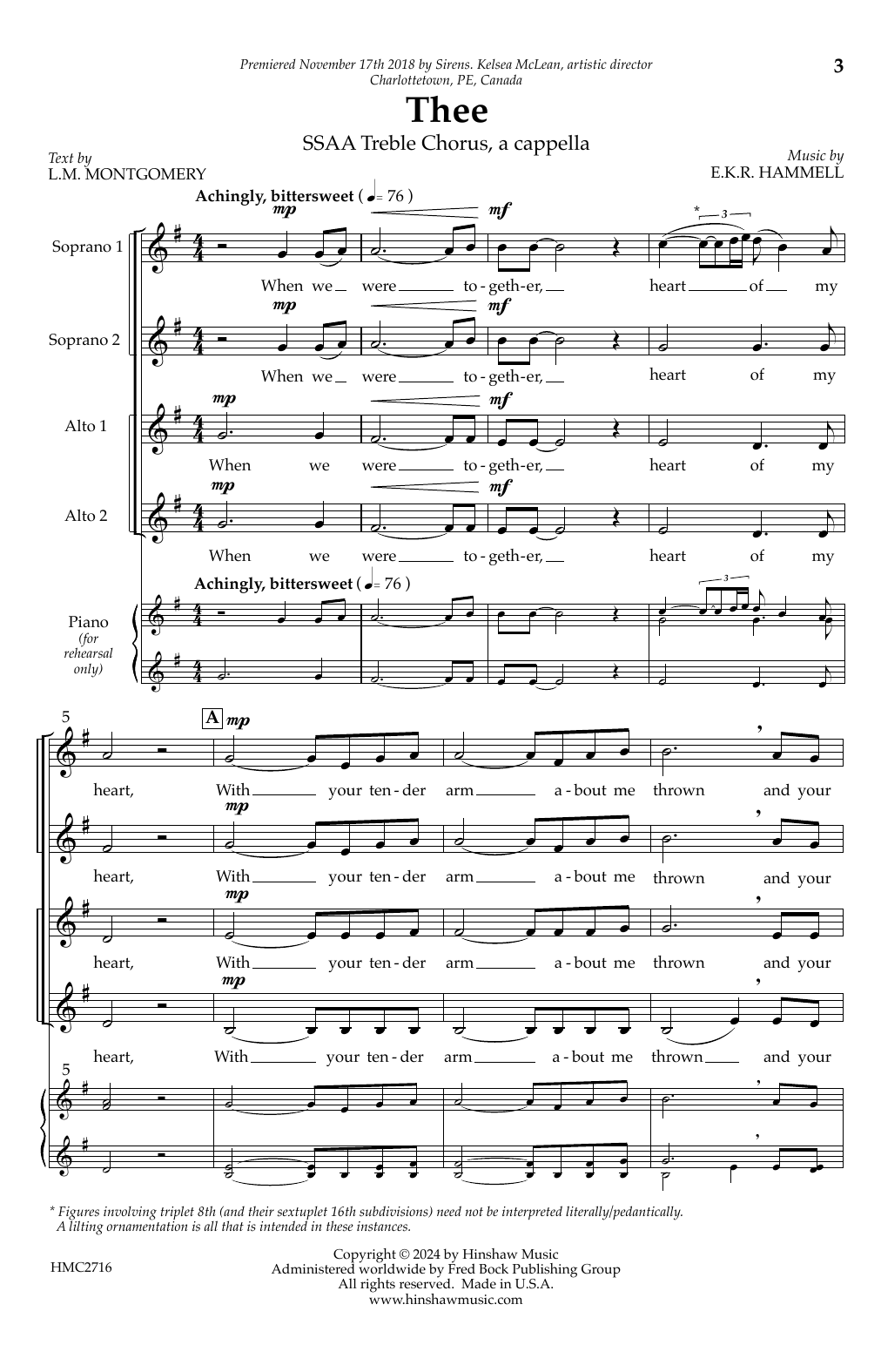 Produktgalerie: Seite 1 von 1 Thee, E.K.R. Hammell, Chor