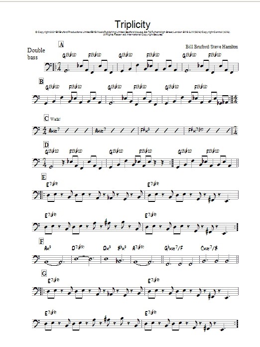 Produktgalerie: Seite 1 von 1 Triplicity, Bill Bruford, E-Bass, Gitarre