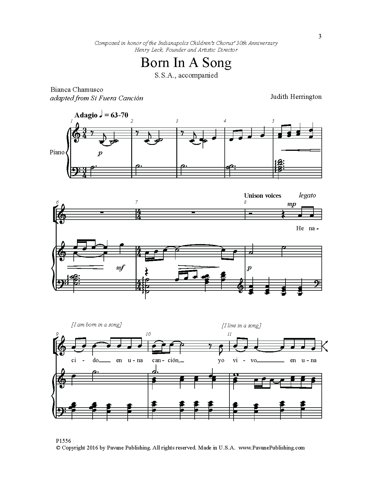 Produktgalerie: Seite 1 von 1 Born in a Song, Judith Herrington, Chor