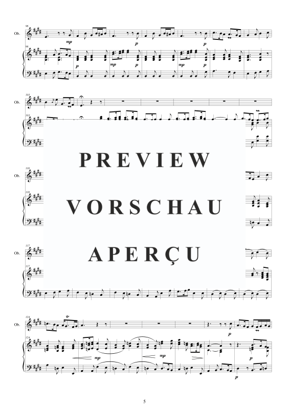 Produktgalerie: Seite 6 von 11 Konzert A-Dur, , Oboe und Klavier