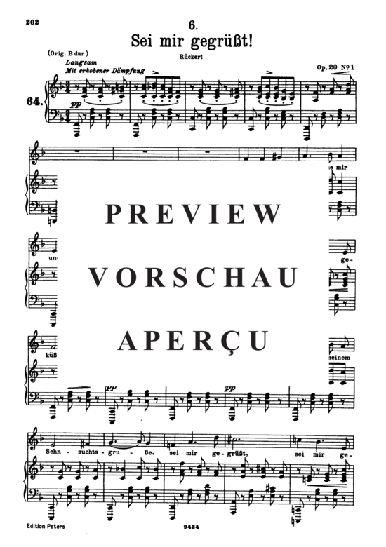 Product gallery: Page 2 of 5 Sei mir gegrüßt! D.741, , Low Voice and Piano