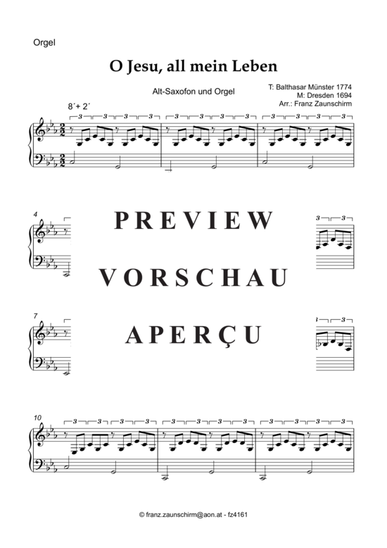 gallery: O Jesu, all mein Leben bist du , , (Alt Saxophon + Orgel)