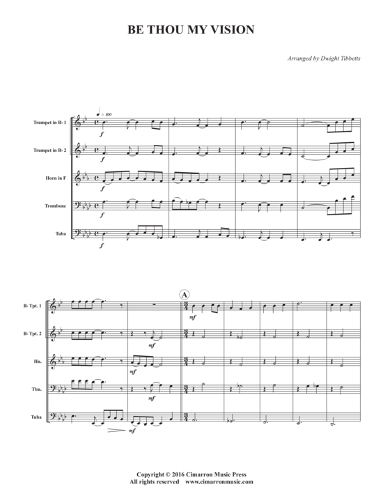 Produktbild zu: Be Thou My Vision Arr. Dwight Tibbetts