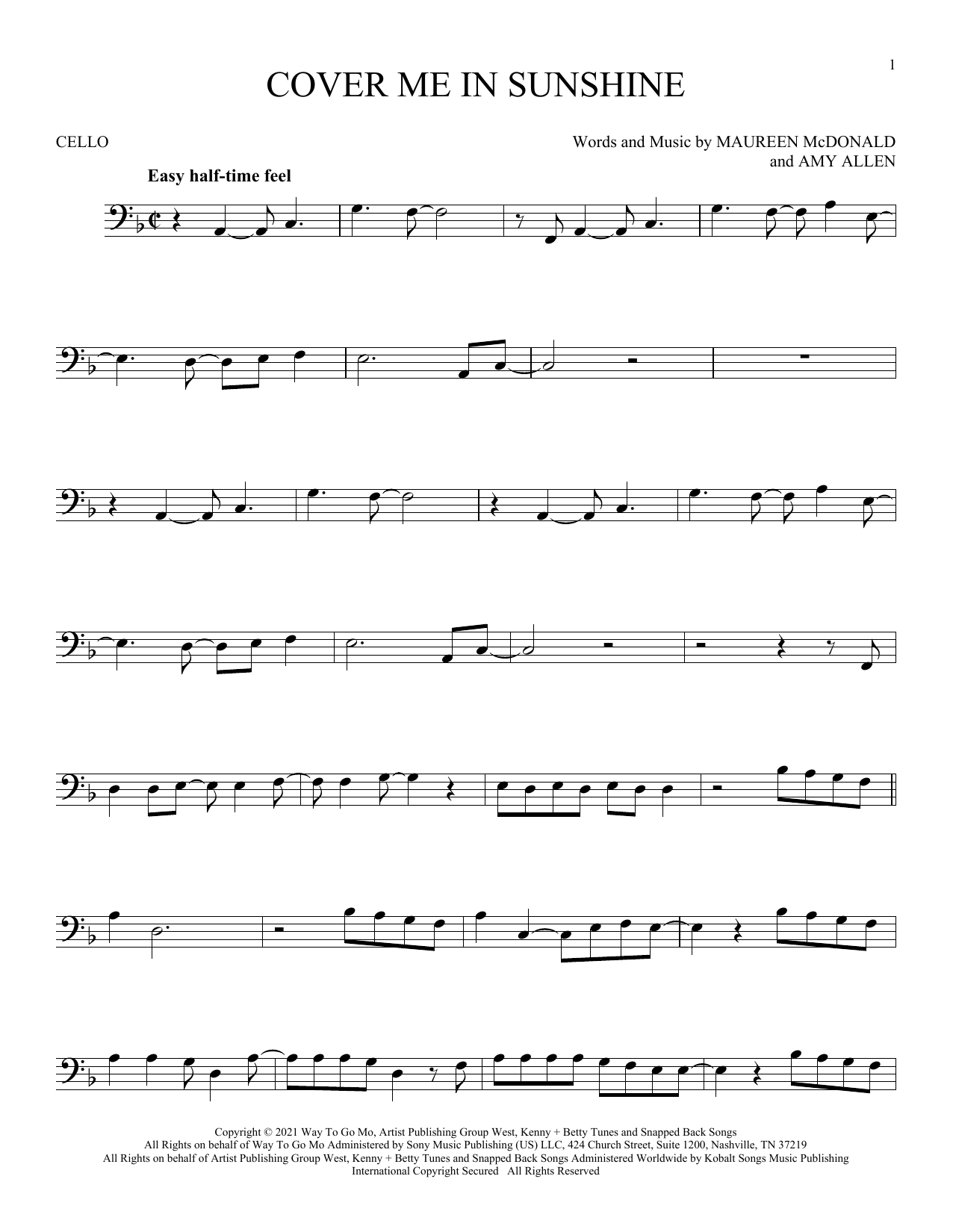 Produktgalerie: Seite 1 von 1 Cover Me In Sunshine, Pink And Willow Sage Hart, Violoncello