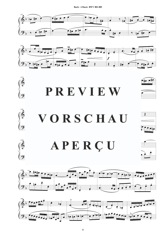 Produktgalerie: Seite 7 von 11 4 Duette BWV 802-805, , Cembalo/Klavier Solo