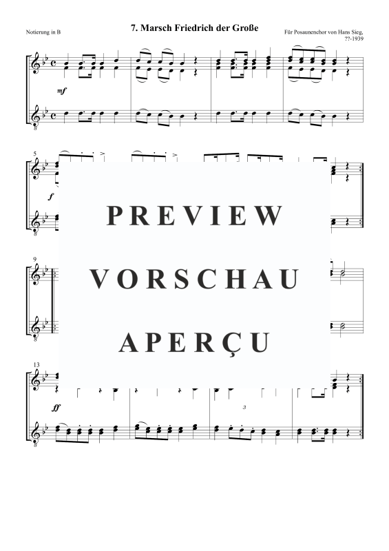 Product gallery: Page 3 of 3 Marsch Friedrich der Große, , Trombone Choir