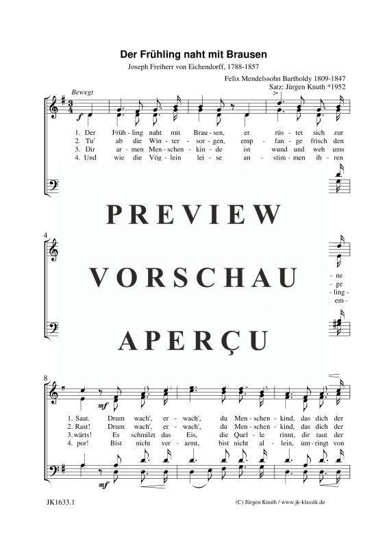 gallery: Der Frühling naht mit Brausen, , Gemischter Chor