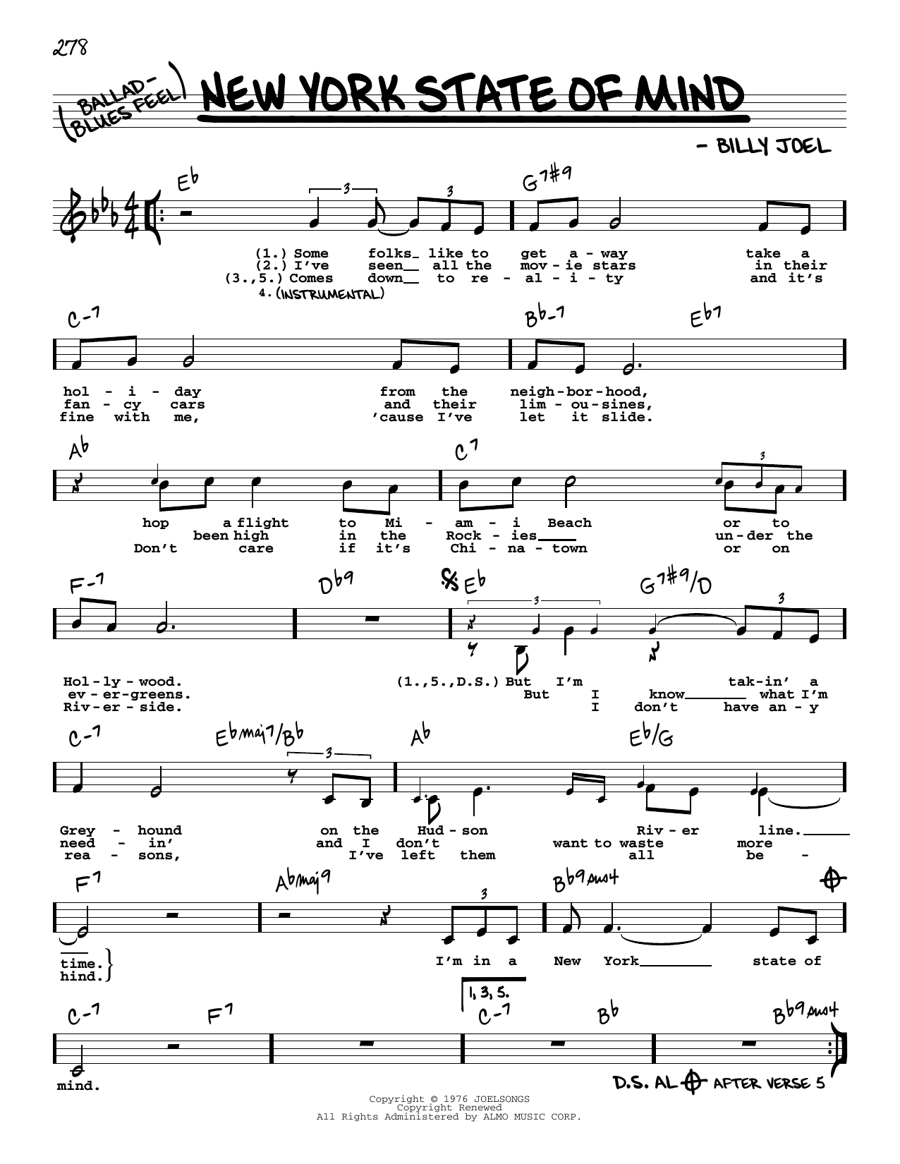 Produktbild zu: New York State Of Mind (Low Voice)