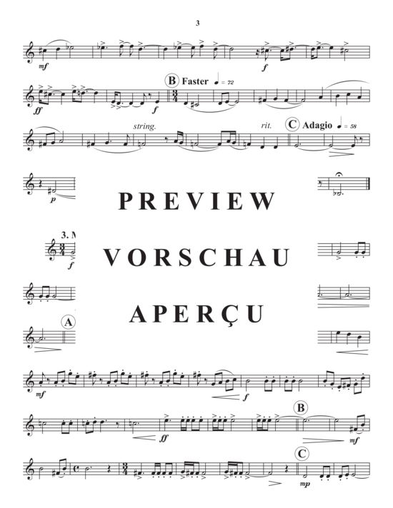 Produktgalerie: Seite 19 von 21 Three Sketches , , (Blechbläser Quartett)