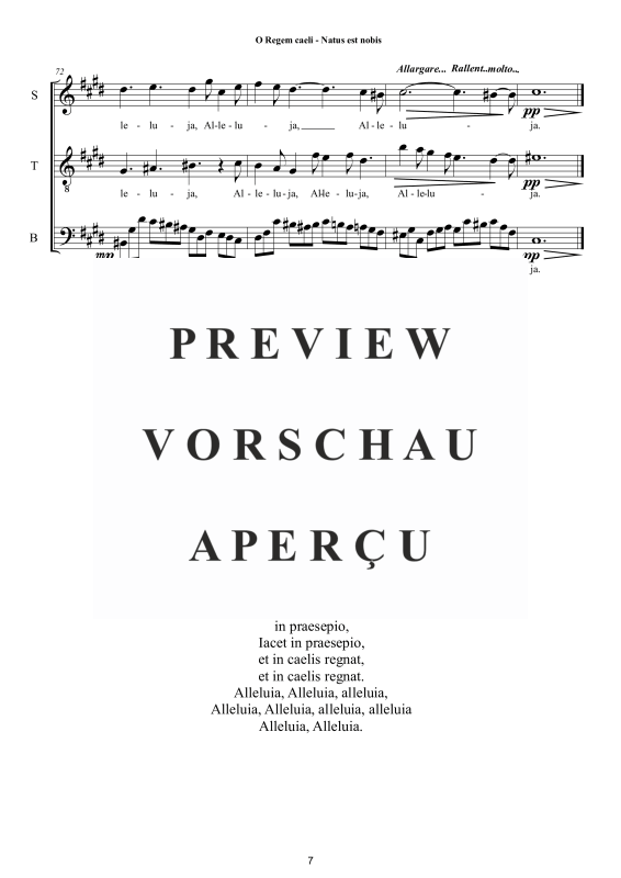Produktgalerie: Seite 8 von 11 O Regem caeli - Natus est nobis Weihnachtsmotette, , Trio Sopran, Tenor und Bass