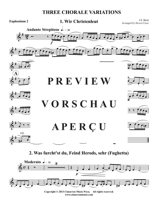 Product gallery: Page 13 of 18 Drei Choral-Variationen , , (2x Baritone, 2x Tuba)