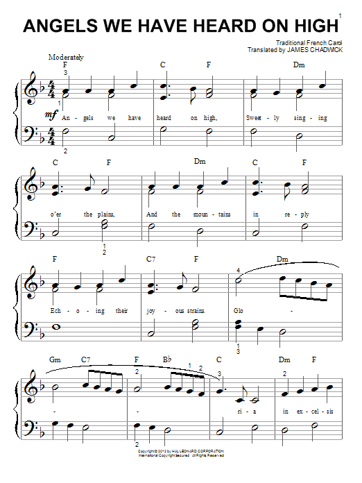 Product gallery: Page 1 of 1 Angels We Have Heard On High, Traditional French Carol