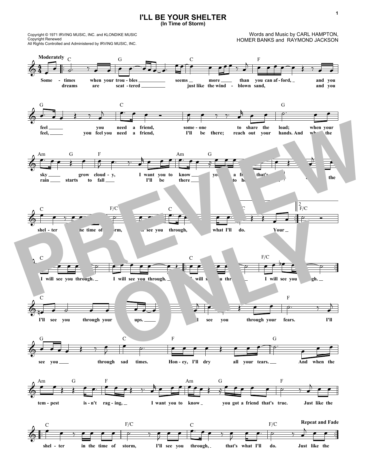 Produktbild zu: I'll Be Your Shelter (In Time Of Storm)