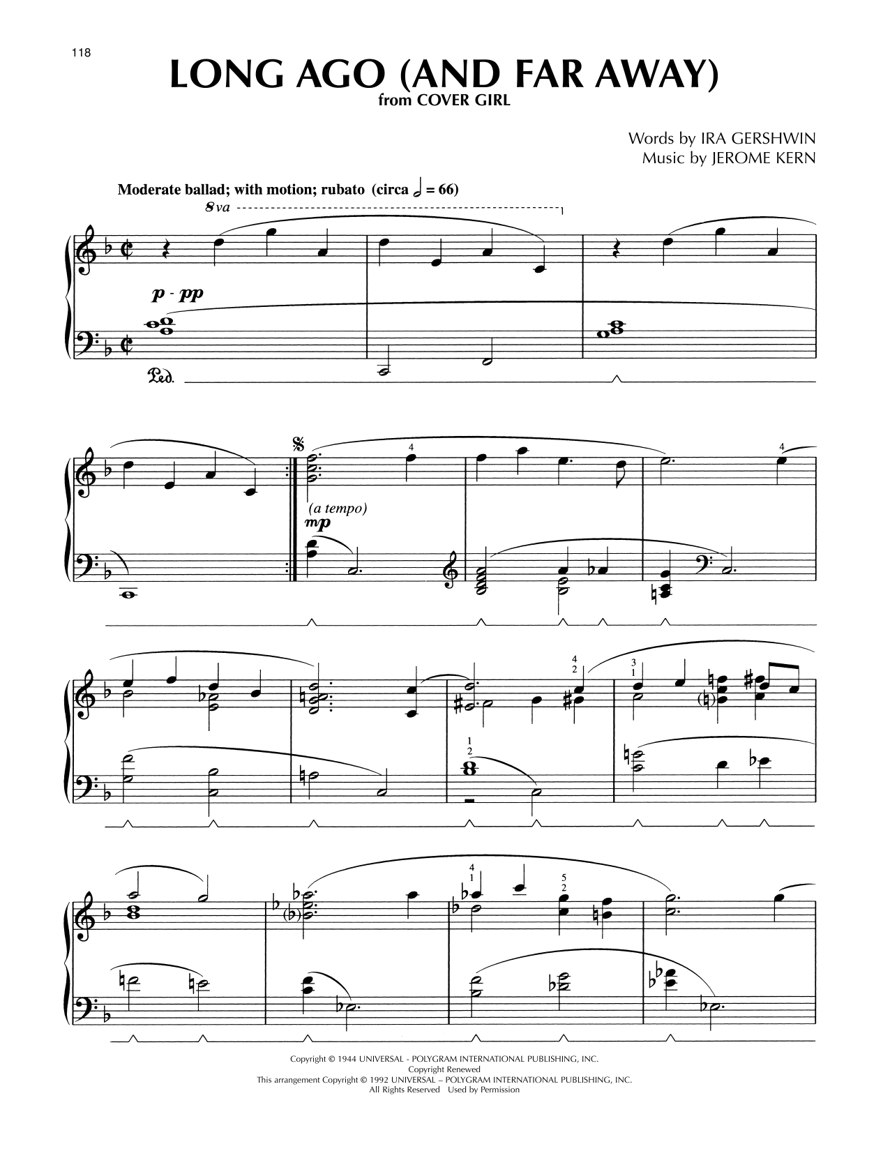 Produktbild zu: Long Ago (And Far Away) (arr. Lee Evans)