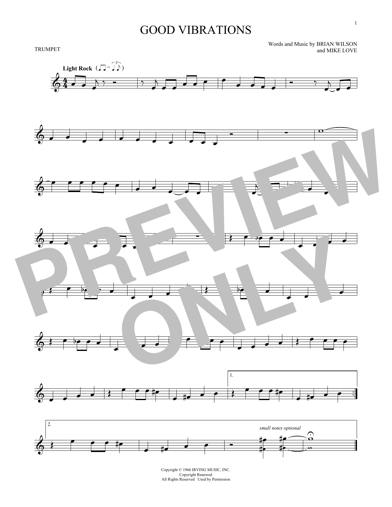 Produktgalerie: Seite 1 von 1 Good Vibrations, The Beach Boys, Trompete