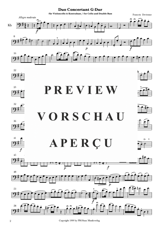 Produktgalerie: Seite 3 von 9 Duo Concertant G-Dur, , Cello und Kontrabass
